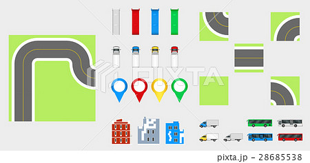 Cityscape Design Elements. Road Map Vector. Cityscape Design Elements. Road Map Vector. 28685538