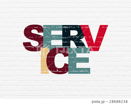 Business concept: Service on wall background Business concept: Service on wall background 28686238
