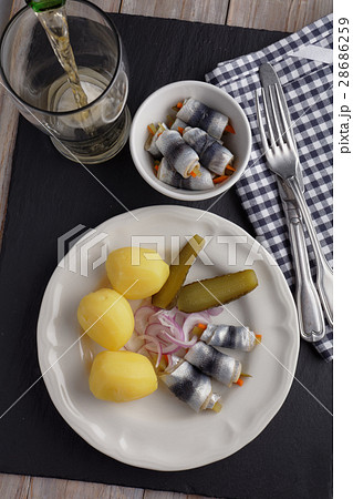 Rollmops with boiled potato 28686259