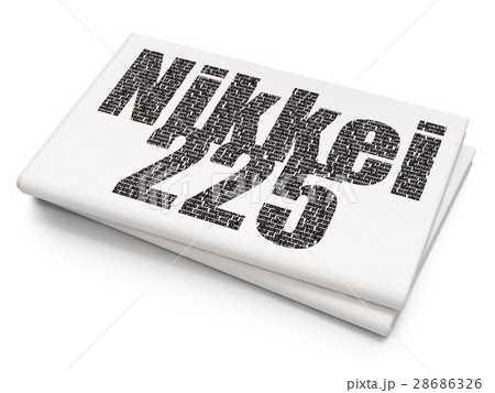 Stock market indexes concept: Nikkei 225 on Blank 28686326