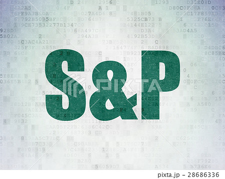 Stock market indexes concept: S&P on Digital Data 28686336
