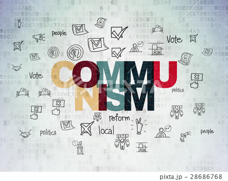 Politics concept: Communism on Digital Data Paper 28686768