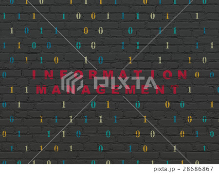 Data concept: Information Management on wall 28686867