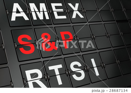 Stock market indexes concept: S&P on airport board Stock market indexes concept: S&P on airport board 28687134