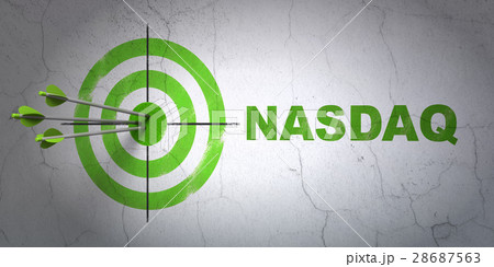 Stock market indexes concept: target and NASDAQ on Stock market indexes concept: target and NASDAQ on 28687563