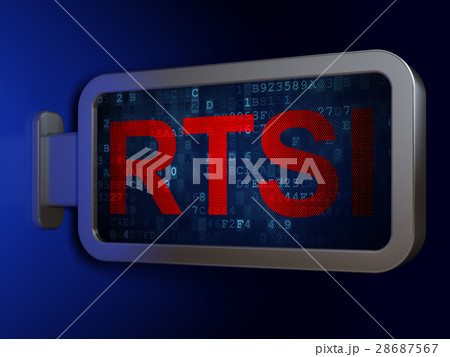 Stock market indexes concept: RTSI on billboard Stock market indexes concept: RTSI on billboard 28687567