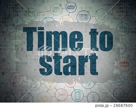 Time concept: Time to Start on Digital Data Paper 28687600