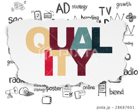 Marketing concept: Quality on Torn Paper 28687601