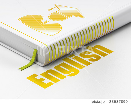 Studying concept: book Student, English on white Studying concept: book Student, English on white 28687890