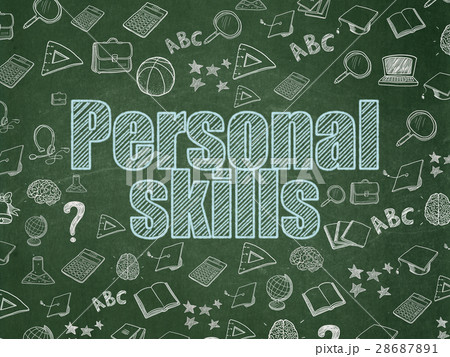 Education concept: Personal Skills on School board Education concept: Personal Skills on School board 28687891