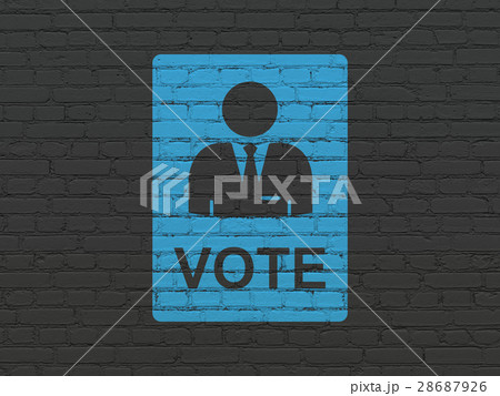 Politics concept: Ballot on wall background Politics concept: Ballot on wall background 28687926