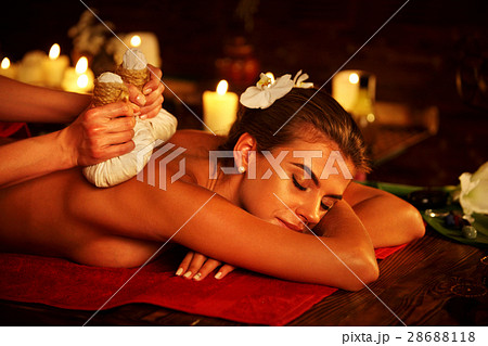 Spa gifts of woman massage in spa salon. Female Spa gifts of woman massage in spa salon. Female 28688118