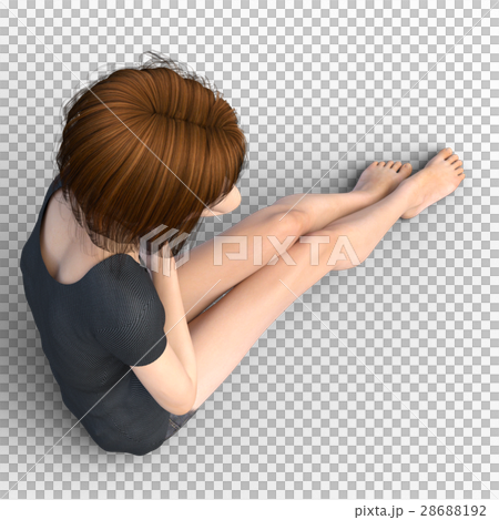 Leg care image Pretty female legs perming3DCG Illustration material 28688192