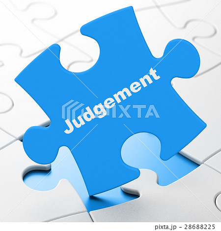Law concept: Judgement on puzzle background 28688225