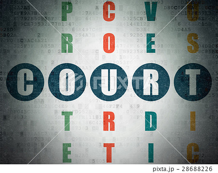 Law concept: Court in Crossword Puzzle 28688226