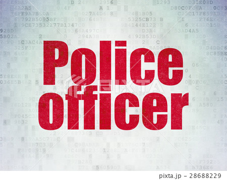 Law concept: Police Officer on Digital Data Paper 28688229