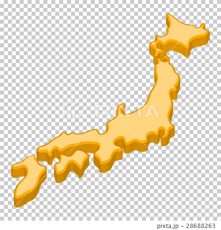 Map of Japan icon, cartoon style 28688263
