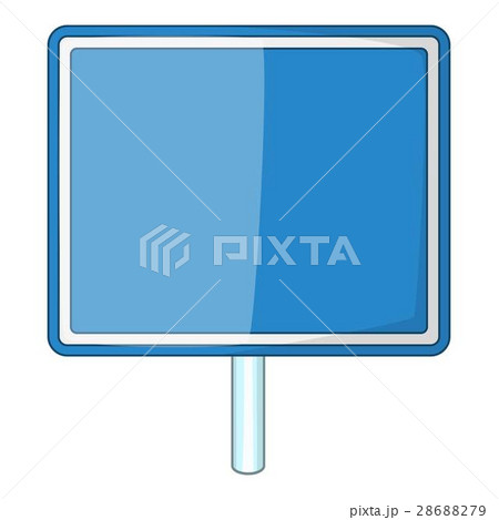 Blank blue road sign icon, cartoon style Blank blue road sign icon, cartoon style 28688279