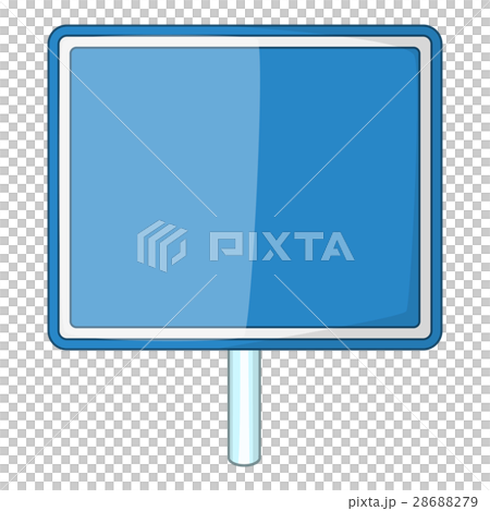 Blank blue road sign icon, cartoon style Blank blue road sign icon, cartoon style 28688279