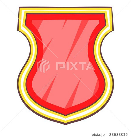 Red shield icon, cartoon style Red shield icon, cartoon style 28688336
