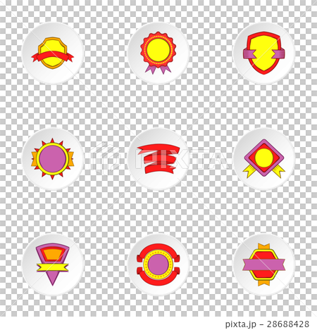 Tag icons set, cartoon style 28688428