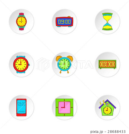 Time dimension icons set, cartoon style 28688433