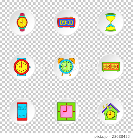 Time dimension icons set, cartoon style 28688433