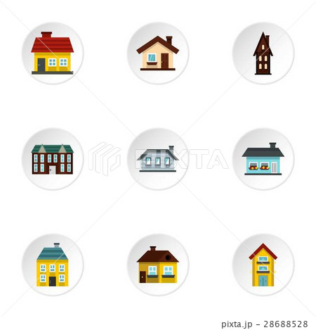 House icons set, flat style 28688528