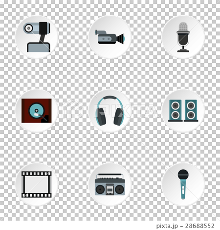 Communication device icons set, flat style Communication device icons set, flat style 28688552