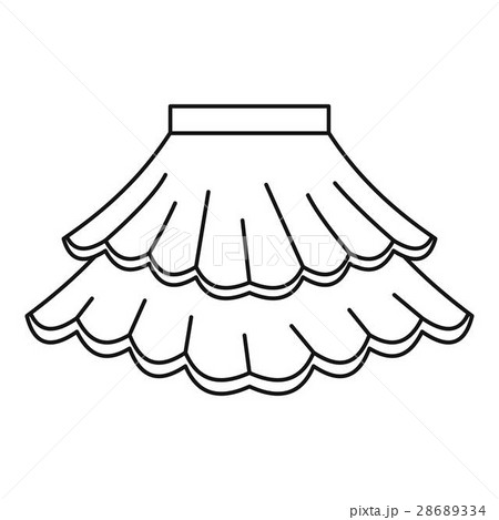 Skirt icon, outline style Skirt icon, outline style 28689334