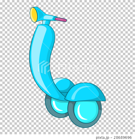 Blue segway icon, cartoon style 28689696
