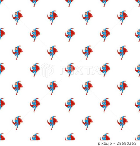Superhero runs pattern, cartoon style 28690265