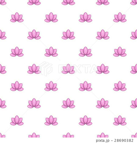 Lotus flower pattern, cartoon style 28690382