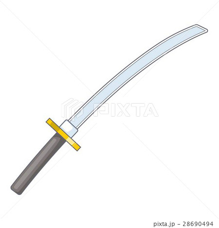 Japan sword katana icon, cartoon style Japan sword katana icon, cartoon style 28690494