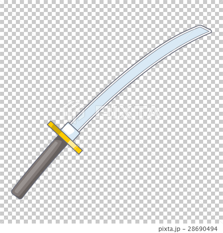 Japan sword katana icon, cartoon style Japan sword katana icon, cartoon style 28690494