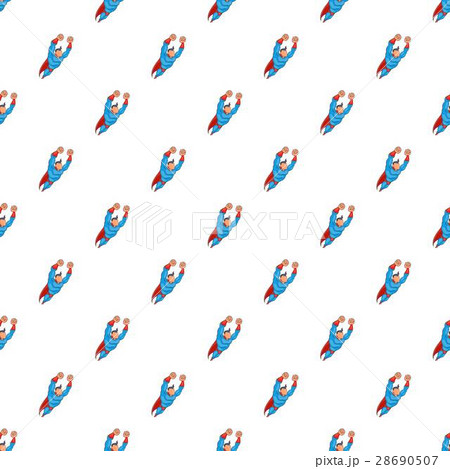Superhero flies in sky pattern, cartoon style 28690507