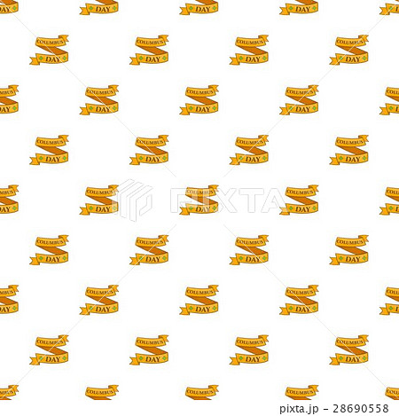Ribbon Columbus day pattern, cartoon style 28690558