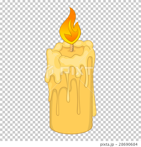 Melting candle icon, cartoon style Melting candle icon, cartoon style 28690684