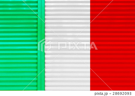 metal roller door texture flag of Italy 28692093