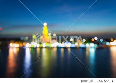 abstract light bokeh of Wat Arun Temple 28692713