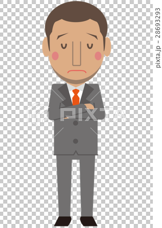 Cute African men gray suits businessmen suffer short hair 28693293