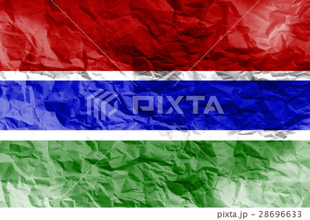 Gambia national flag 3D illustration symbol. 28696633