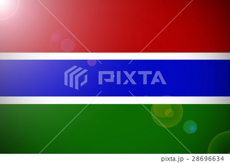 Gambia national flag 3D illustration symbol. 28696634