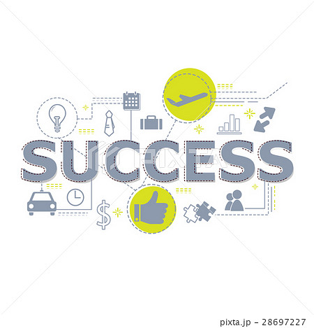 Illustration of Success word lettering typography. 28697227