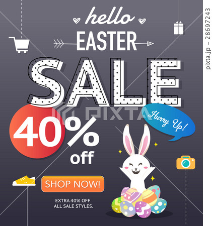 Easter sale banner background template 28697243