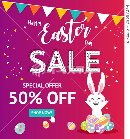 Easter sale banner background template 28697244