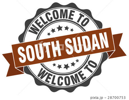 South Sudan round ribbon seal 28700753