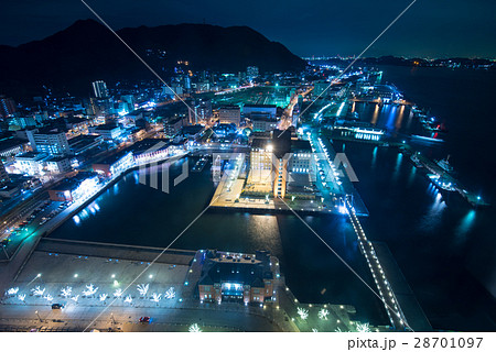 門司港レトロ展望室からの夜景の写真素材