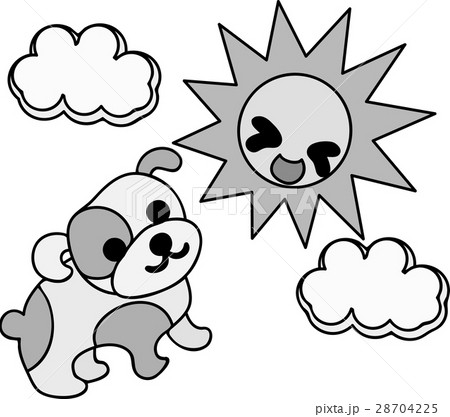 可愛い犬と太陽 可愛い犬と太陽 28704225