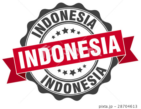 Indonesia round ribbon seal 28704613